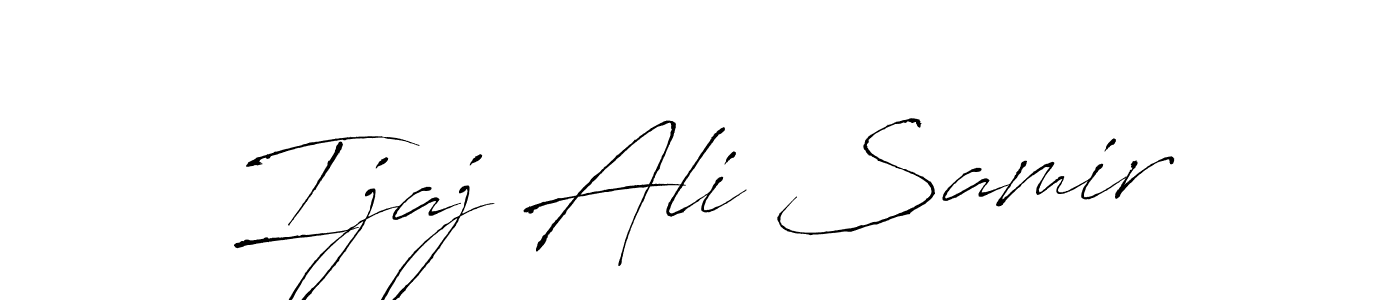 Create a beautiful signature design for name Ijaj Ali Samir. With this signature (Antro_Vectra) fonts, you can make a handwritten signature for free. Ijaj Ali Samir signature style 6 images and pictures png