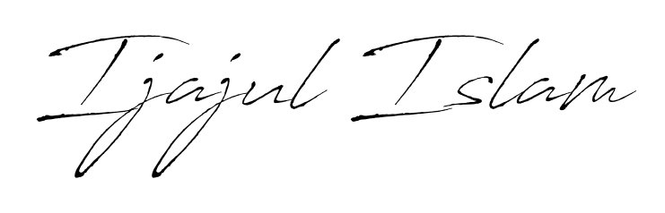 Stand out with a creative autograph for Ijajul Islam. The Antro_Vectra styling blends modern aesthetics with classic signature flourishes. Ijajul Islam signature style 6 images and pictures png