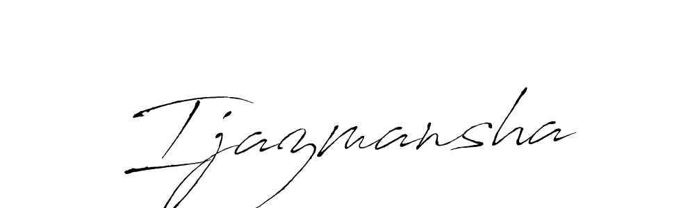 How to make Ijazmansha signature? Antro_Vectra is a professional autograph style. Create handwritten signature for Ijazmansha name. Ijazmansha signature style 6 images and pictures png