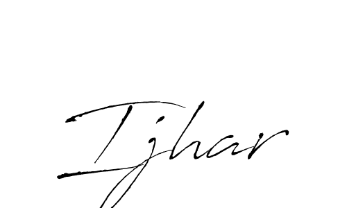 Use a signature maker to create a handwritten signature online. With this signature software, you can design (Antro_Vectra) your own signature for name Ijhar. Ijhar signature style 6 images and pictures png