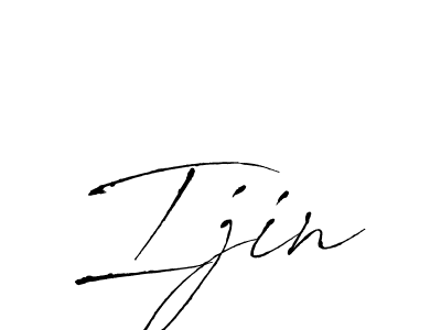 Also we have Ijin name is the best signature style. Create professional handwritten signature collection using Antro_Vectra autograph style. Ijin signature style 6 images and pictures png