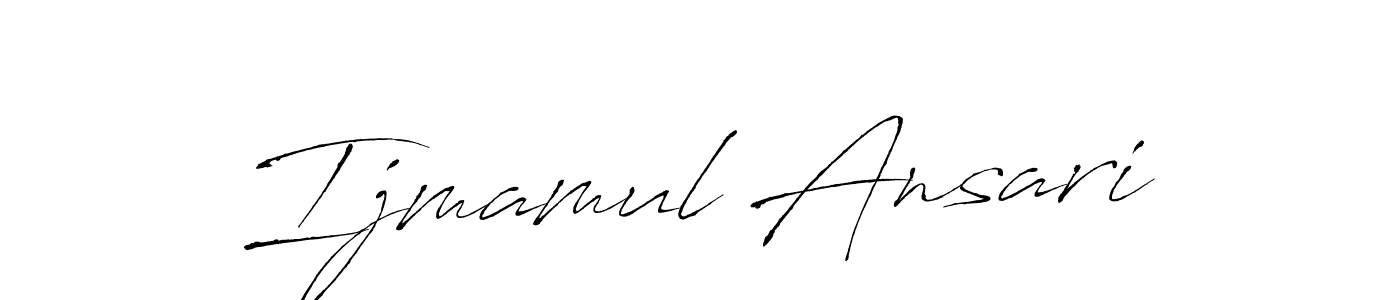 How to make Ijmamul Ansari signature? Antro_Vectra is a professional autograph style. Create handwritten signature for Ijmamul Ansari name. Ijmamul Ansari signature style 6 images and pictures png