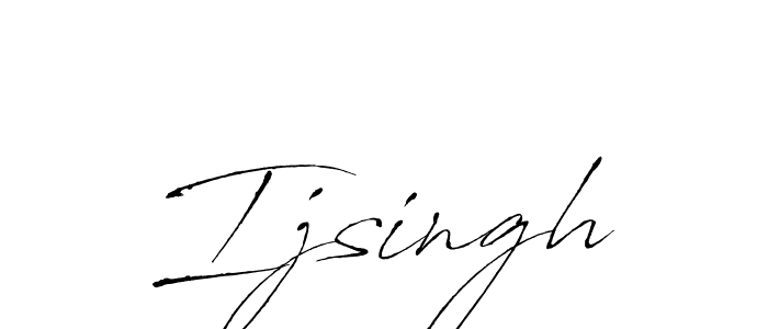 How to make Ijsingh signature? Antro_Vectra is a professional autograph style. Create handwritten signature for Ijsingh name. Ijsingh signature style 6 images and pictures png