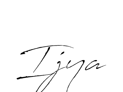 Use a signature maker to create a handwritten signature online. With this signature software, you can design (Antro_Vectra) your own signature for name Ijya. Ijya signature style 6 images and pictures png