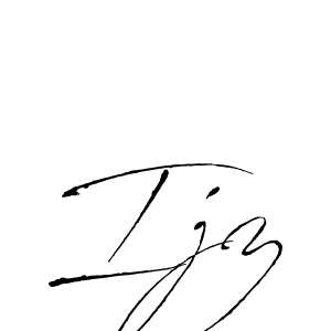 The best way (Antro_Vectra) to make a short signature is to pick only two or three words in your name. The name Ijz include a total of six letters. For converting this name. Ijz signature style 6 images and pictures png