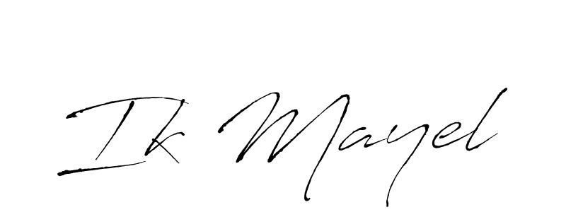 Similarly Antro_Vectra is the best handwritten signature design. Signature creator online .You can use it as an online autograph creator for name Ik Mayel. Ik Mayel signature style 6 images and pictures png