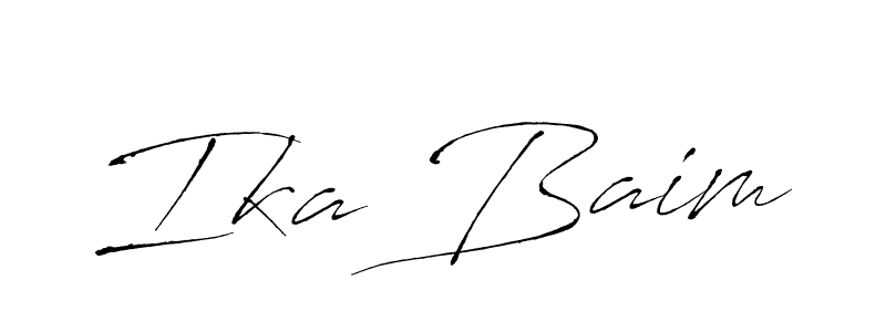 Also You can easily find your signature by using the search form. We will create Ika Baim name handwritten signature images for you free of cost using Antro_Vectra sign style. Ika Baim signature style 6 images and pictures png