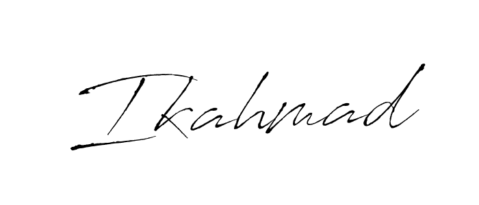 Use a signature maker to create a handwritten signature online. With this signature software, you can design (Antro_Vectra) your own signature for name Ikahmad. Ikahmad signature style 6 images and pictures png