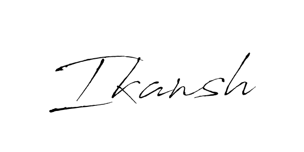 Design your own signature with our free online signature maker. With this signature software, you can create a handwritten (Antro_Vectra) signature for name Ikansh. Ikansh signature style 6 images and pictures png