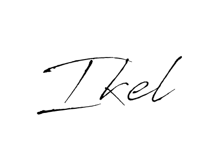 Use a signature maker to create a handwritten signature online. With this signature software, you can design (Antro_Vectra) your own signature for name Ikel. Ikel signature style 6 images and pictures png
