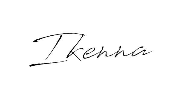 How to make Ikenna signature? Antro_Vectra is a professional autograph style. Create handwritten signature for Ikenna name. Ikenna signature style 6 images and pictures png