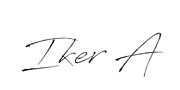 Make a beautiful signature design for name Iker A. With this signature (Antro_Vectra) style, you can create a handwritten signature for free. Iker A signature style 6 images and pictures png