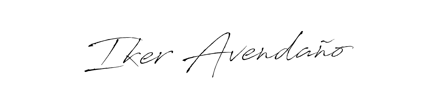 How to make Iker Avendaño name signature. Use Antro_Vectra style for creating short signs online. This is the latest handwritten sign. Iker Avendaño signature style 6 images and pictures png