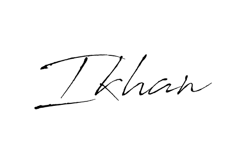 How to make Ikhan signature? Antro_Vectra is a professional autograph style. Create handwritten signature for Ikhan name. Ikhan signature style 6 images and pictures png