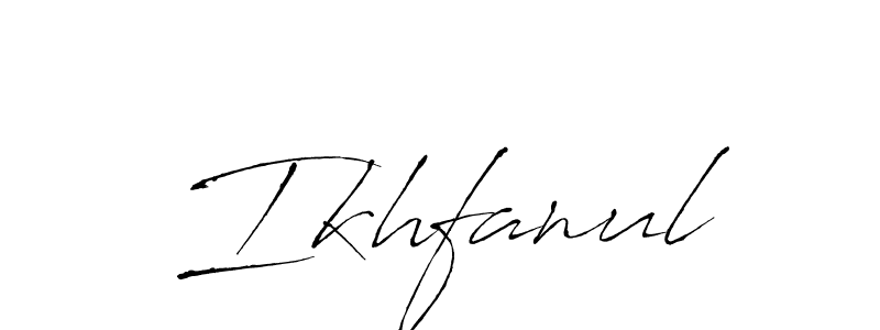 if you are searching for the best signature style for your name Ikhfanul. so please give up your signature search. here we have designed multiple signature styles  using Antro_Vectra. Ikhfanul signature style 6 images and pictures png