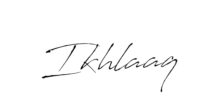 Use a signature maker to create a handwritten signature online. With this signature software, you can design (Antro_Vectra) your own signature for name Ikhlaaq. Ikhlaaq signature style 6 images and pictures png