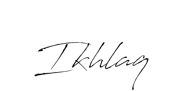 It looks lik you need a new signature style for name Ikhlaq. Design unique handwritten (Antro_Vectra) signature with our free signature maker in just a few clicks. Ikhlaq signature style 6 images and pictures png