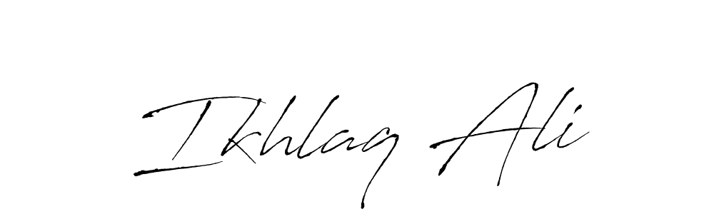 This is the best signature style for the Ikhlaq Ali name. Also you like these signature font (Antro_Vectra). Mix name signature. Ikhlaq Ali signature style 6 images and pictures png
