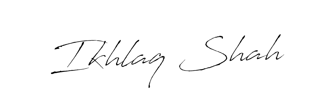 How to make Ikhlaq Shah signature? Antro_Vectra is a professional autograph style. Create handwritten signature for Ikhlaq Shah name. Ikhlaq Shah signature style 6 images and pictures png