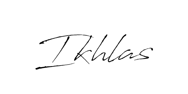 Make a beautiful signature design for name Ikhlas. Use this online signature maker to create a handwritten signature for free. Ikhlas signature style 6 images and pictures png