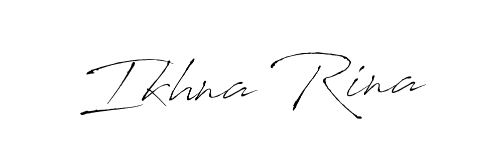 Create a beautiful signature design for name Ikhna Rina. With this signature (Antro_Vectra) fonts, you can make a handwritten signature for free. Ikhna Rina signature style 6 images and pictures png