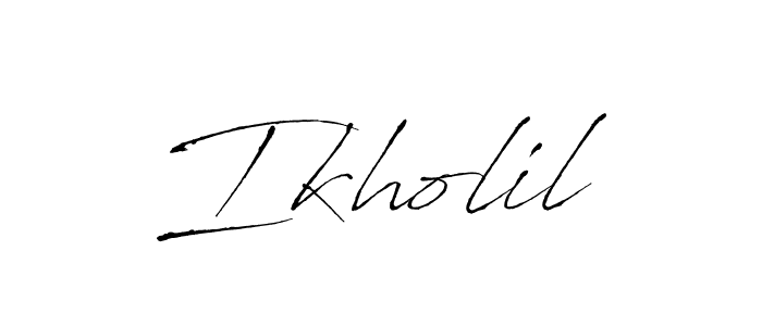 Similarly Antro_Vectra is the best handwritten signature design. Signature creator online .You can use it as an online autograph creator for name Ikholil. Ikholil signature style 6 images and pictures png