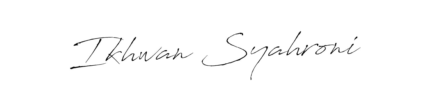 Also You can easily find your signature by using the search form. We will create Ikhwan Syahroni name handwritten signature images for you free of cost using Antro_Vectra sign style. Ikhwan Syahroni signature style 6 images and pictures png