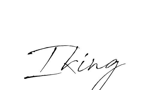 How to make Iking name signature. Use Antro_Vectra style for creating short signs online. This is the latest handwritten sign. Iking signature style 6 images and pictures png