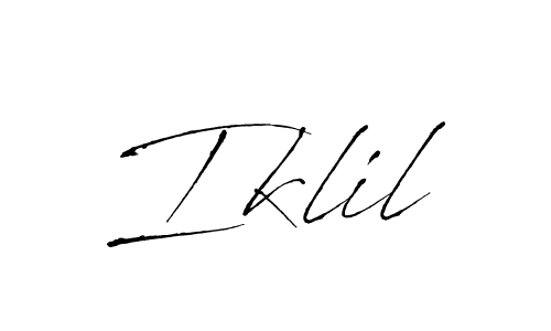 How to make Iklil signature? Antro_Vectra is a professional autograph style. Create handwritten signature for Iklil name. Iklil signature style 6 images and pictures png