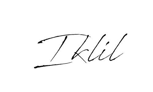 How to make Iklil signature? Antro_Vectra is a professional autograph style. Create handwritten signature for Iklil name. Iklil signature style 6 images and pictures png