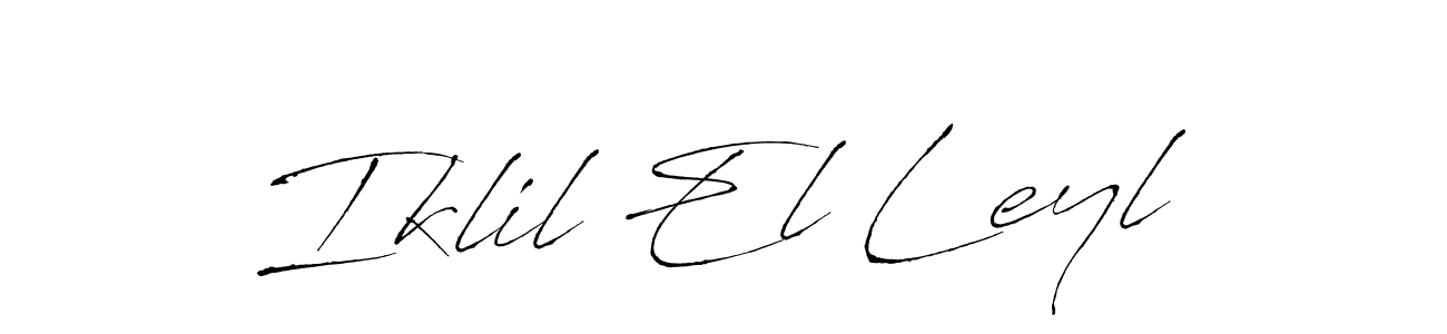 Use a signature maker to create a handwritten signature online. With this signature software, you can design (Antro_Vectra) your own signature for name Iklil El Leyl. Iklil El Leyl signature style 6 images and pictures png