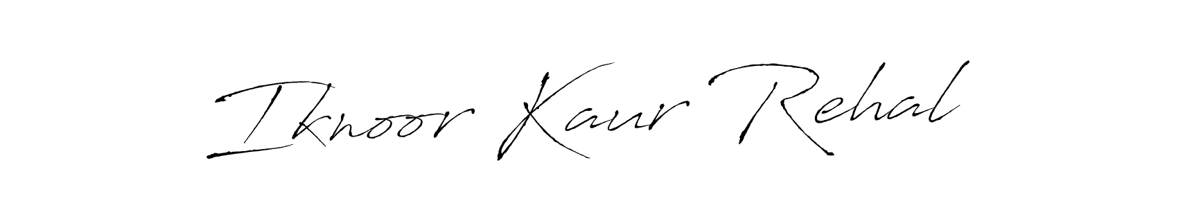Iknoor Kaur Rehal stylish signature style. Best Handwritten Sign (Antro_Vectra) for my name. Handwritten Signature Collection Ideas for my name Iknoor Kaur Rehal. Iknoor Kaur Rehal signature style 6 images and pictures png
