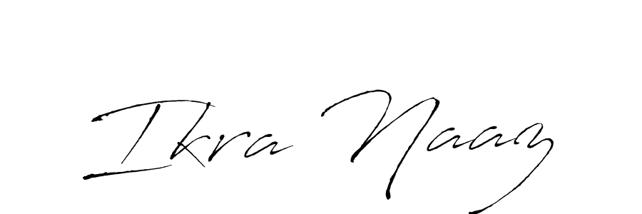 Create a beautiful signature design for name Ikra Naaz. With this signature (Antro_Vectra) fonts, you can make a handwritten signature for free. Ikra Naaz signature style 6 images and pictures png