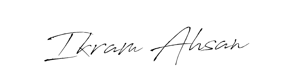 How to make Ikram Ahsan name signature. Use Antro_Vectra style for creating short signs online. This is the latest handwritten sign. Ikram Ahsan signature style 6 images and pictures png