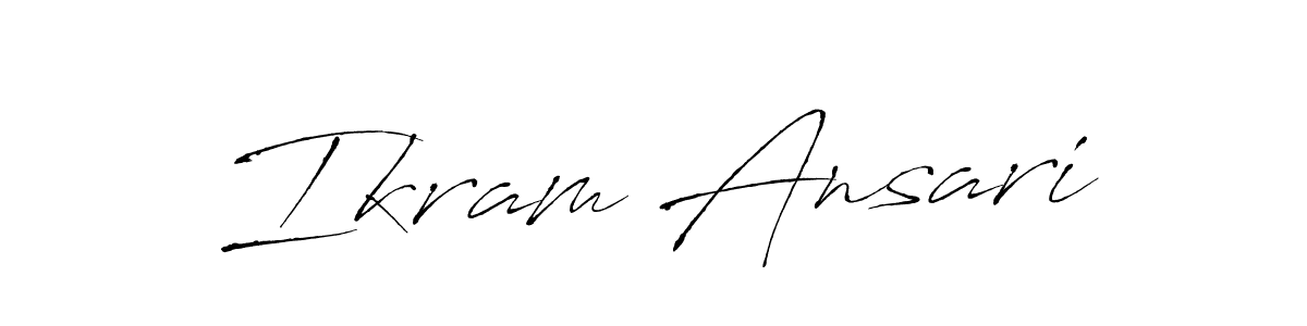 Also You can easily find your signature by using the search form. We will create Ikram Ansari name handwritten signature images for you free of cost using Antro_Vectra sign style. Ikram Ansari signature style 6 images and pictures png