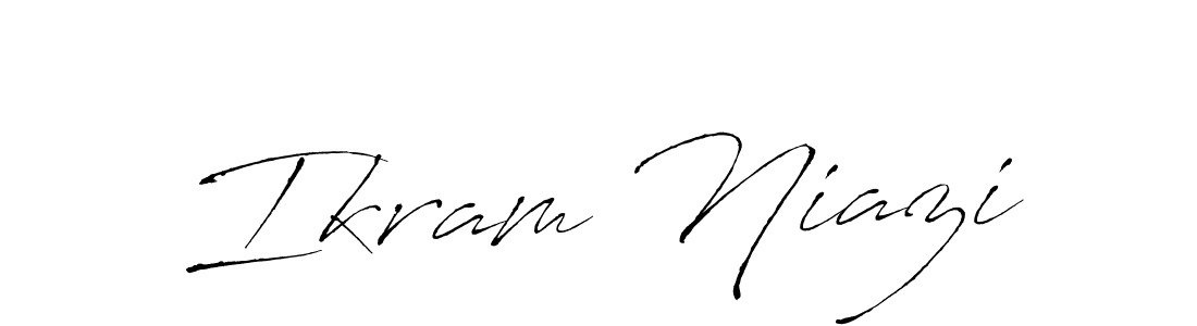 How to make Ikram Niazi name signature. Use Antro_Vectra style for creating short signs online. This is the latest handwritten sign. Ikram Niazi signature style 6 images and pictures png