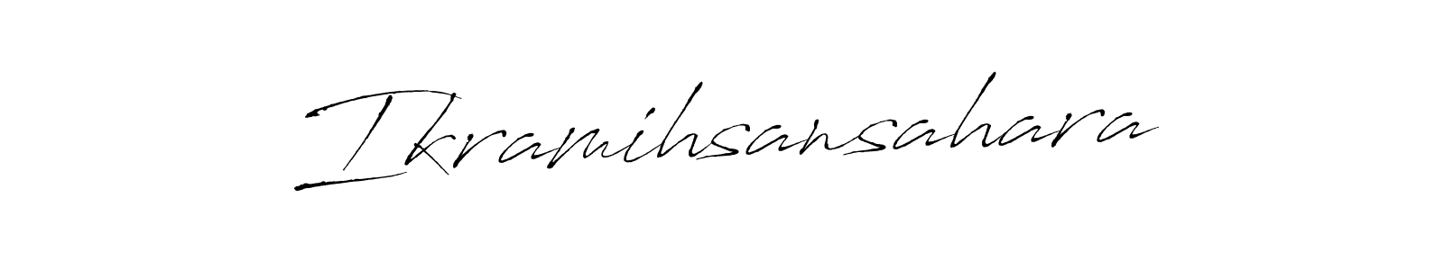 How to make Ikramihsansahara signature? Antro_Vectra is a professional autograph style. Create handwritten signature for Ikramihsansahara name. Ikramihsansahara signature style 6 images and pictures png