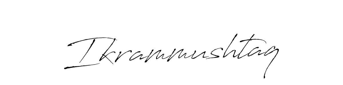 You should practise on your own different ways (Antro_Vectra) to write your name (Ikrammushtaq) in signature. don't let someone else do it for you. Ikrammushtaq signature style 6 images and pictures png