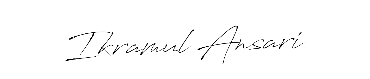 You should practise on your own different ways (Antro_Vectra) to write your name (Ikramul Ansari) in signature. don't let someone else do it for you. Ikramul Ansari signature style 6 images and pictures png