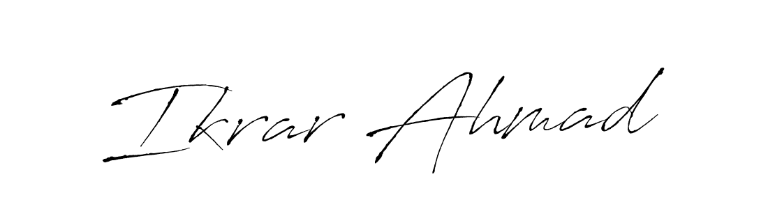 Also we have Ikrar Ahmad name is the best signature style. Create professional handwritten signature collection using Antro_Vectra autograph style. Ikrar Ahmad signature style 6 images and pictures png
