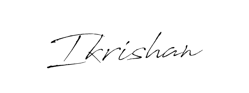 Ikrishan stylish signature style. Best Handwritten Sign (Antro_Vectra) for my name. Handwritten Signature Collection Ideas for my name Ikrishan. Ikrishan signature style 6 images and pictures png