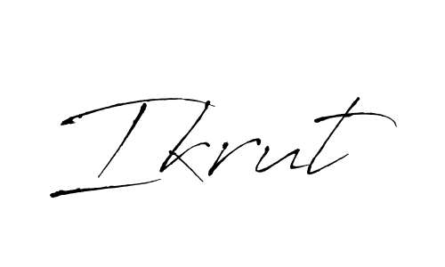 Use a signature maker to create a handwritten signature online. With this signature software, you can design (Antro_Vectra) your own signature for name Ikrut. Ikrut signature style 6 images and pictures png