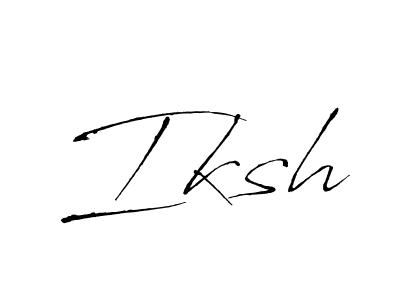 Antro_Vectra is a professional signature style that is perfect for those who want to add a touch of class to their signature. It is also a great choice for those who want to make their signature more unique. Get Iksh name to fancy signature for free. Iksh signature style 6 images and pictures png
