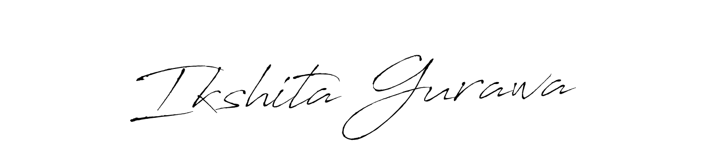 This is the best signature style for the Ikshita Gurawa name. Also you like these signature font (Antro_Vectra). Mix name signature. Ikshita Gurawa signature style 6 images and pictures png