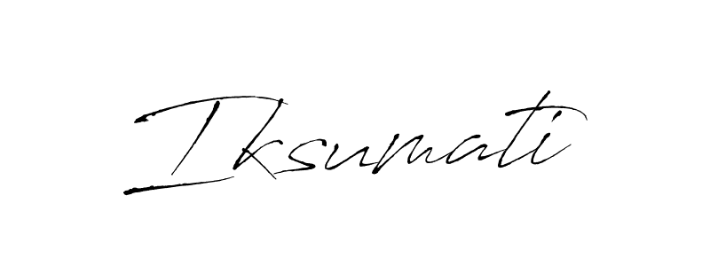 How to make Iksumati name signature. Use Antro_Vectra style for creating short signs online. This is the latest handwritten sign. Iksumati signature style 6 images and pictures png