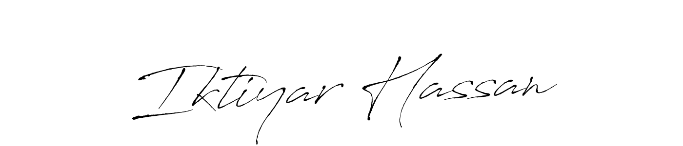 Antro_Vectra is a professional signature style that is perfect for those who want to add a touch of class to their signature. It is also a great choice for those who want to make their signature more unique. Get Iktiyar Hassan name to fancy signature for free. Iktiyar Hassan signature style 6 images and pictures png