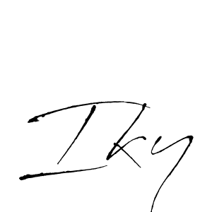 Iky stylish signature style. Best Handwritten Sign (Antro_Vectra) for my name. Handwritten Signature Collection Ideas for my name Iky. Iky signature style 6 images and pictures png