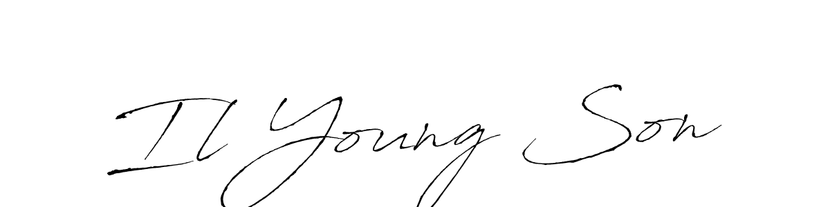 How to make Il Young Son name signature. Use Antro_Vectra style for creating short signs online. This is the latest handwritten sign. Il Young Son signature style 6 images and pictures png