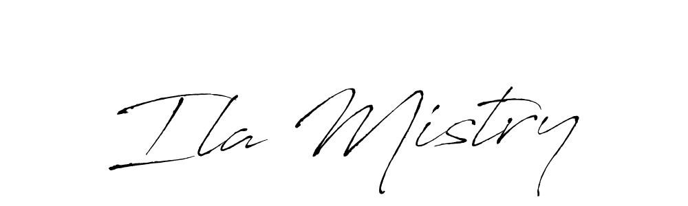 Create a beautiful signature design for name Ila Mistry. With this signature (Antro_Vectra) fonts, you can make a handwritten signature for free. Ila Mistry signature style 6 images and pictures png