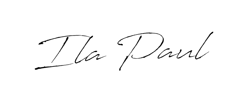 How to make Ila Paul name signature. Use Antro_Vectra style for creating short signs online. This is the latest handwritten sign. Ila Paul signature style 6 images and pictures png